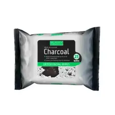 BEAUTY FORMULAS With Activated Charcoal Detox Facial Wipes-25 Wipes